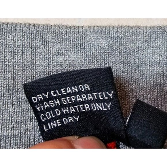 Luchiano Visconti Mens Large Black Silk Blend Double 1/2 Zip Pullover Sweater - Picture 9 of 9